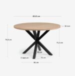 ARGO ROUND BLACK LEGS NATURAL TOP - Image 2