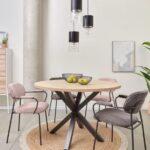 ARGO ROUND BLACK LEGS NATURAL TOP