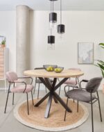 ARGO ROUND BLACK LEGS NATURAL TOP