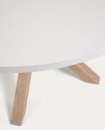 ARGO ROUND WHITE, WOOD EFFET LEGS - Image 6