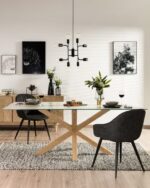 Argo Kalos porcelain and wood-effect steel legs