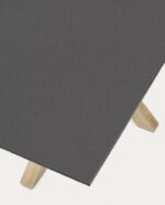 Argo Black Glass and Steel Legs with Wood Finish - Image 3