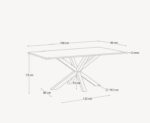 Argo Black Glass and Steel Legs with Wood Finish - Image 5