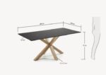 Argo Black Glass and Steel Legs with Wood Finish - Image 6