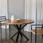 Argo round table in acacia solid wood 120 cm