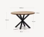 Argo round table in acacia solid wood 120 cm - Image 7